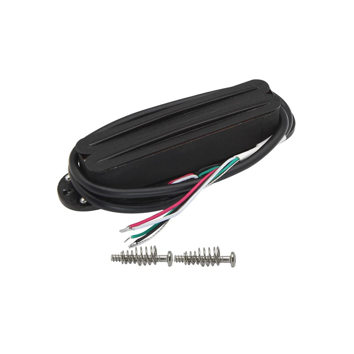 Alnico 5 Hot Dual Rail Humbucker Single-Coil-Sized Pickup 6-7K Humbucker Pickup, Full Black