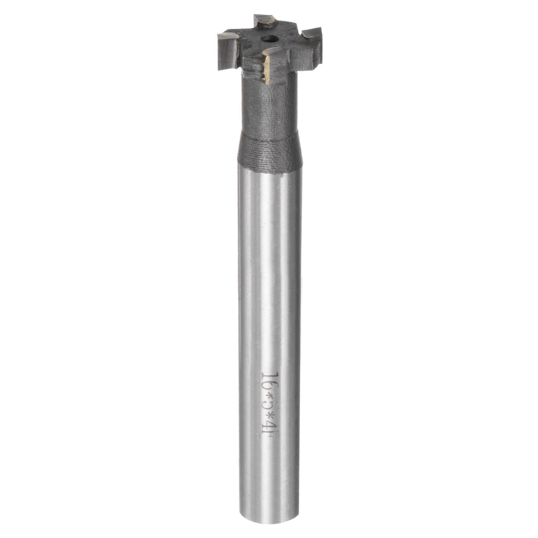 T-Slot Milling Cutters, 5mm Depth 16mm Cutting Dia 10mm Shank Tungsten Carbide Tip 4 Flutes T Slot End Mill for Stainless Steel Copper Aluminum