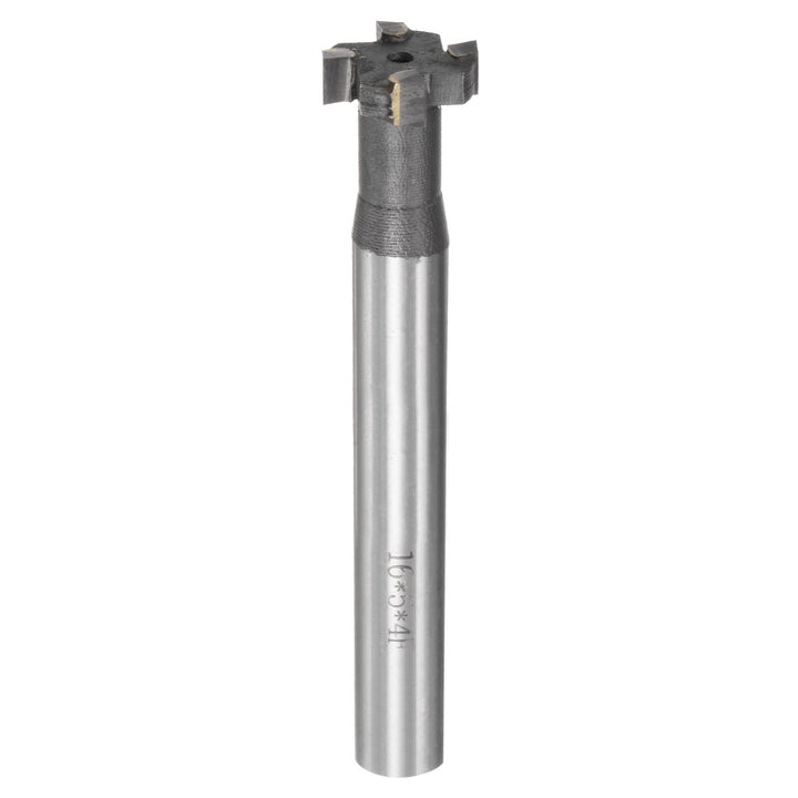 T-Slot Milling Cutters, 5mm Depth 16mm Cutting Dia 10mm Shank Tungsten Carbide Tip 4 Flutes T Slot End Mill for Stainless Steel Copper Aluminum