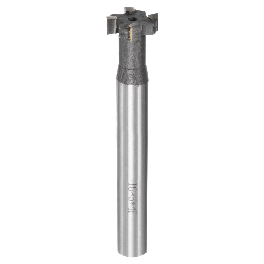 T-Slot Milling Cutters, 5mm Depth 16mm Cutting Dia 10mm Shank Tungsten Carbide Tip 4 Flutes T Slot End Mill for Stainless Steel Copper Aluminum