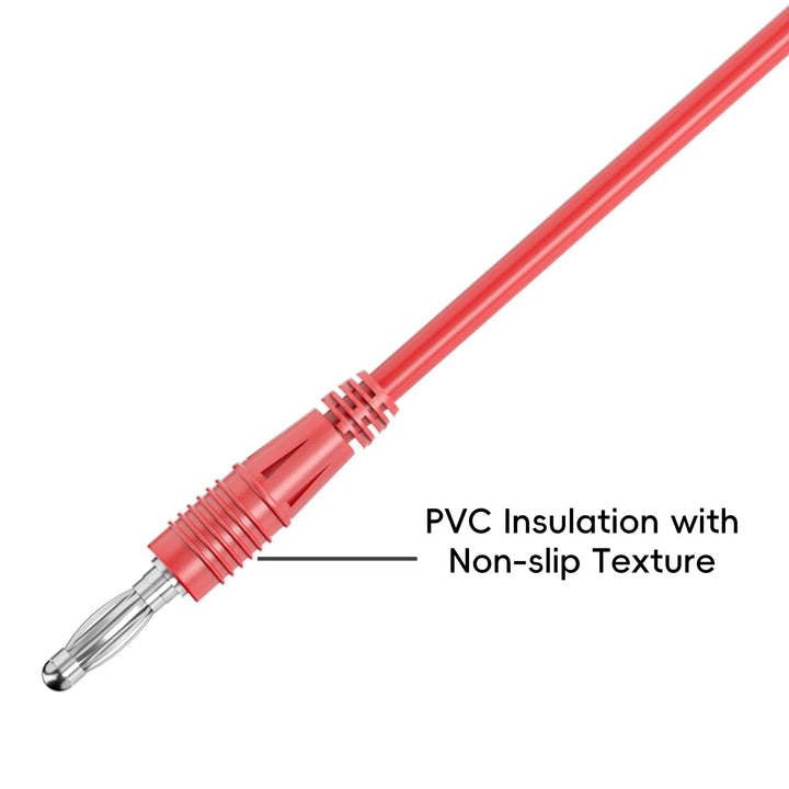 4PCS 4mm Banana Plug to Test Hook Clips Test Leads Copper Soft Cable Wires for Multimeter Electrical Testing 500V 5A