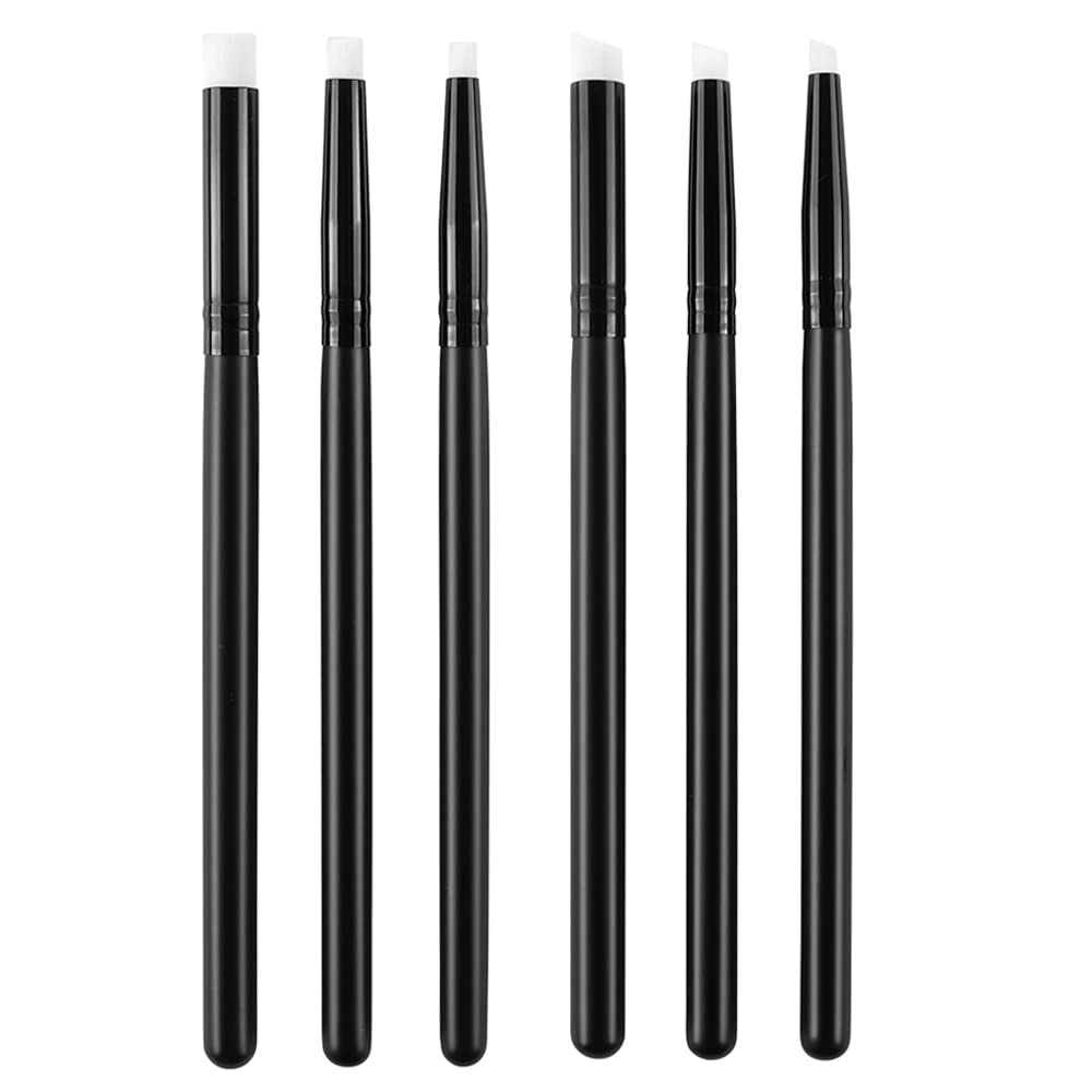 6Pack Detailed Ink Blending Brushes for Card Making Drawing Art Blenders Paint Brush Sets 8/6/4mm Angled&Flat Head Brushes for Scrapbooking Background Card Stencils Die Cuts Card Making Stamping Tool