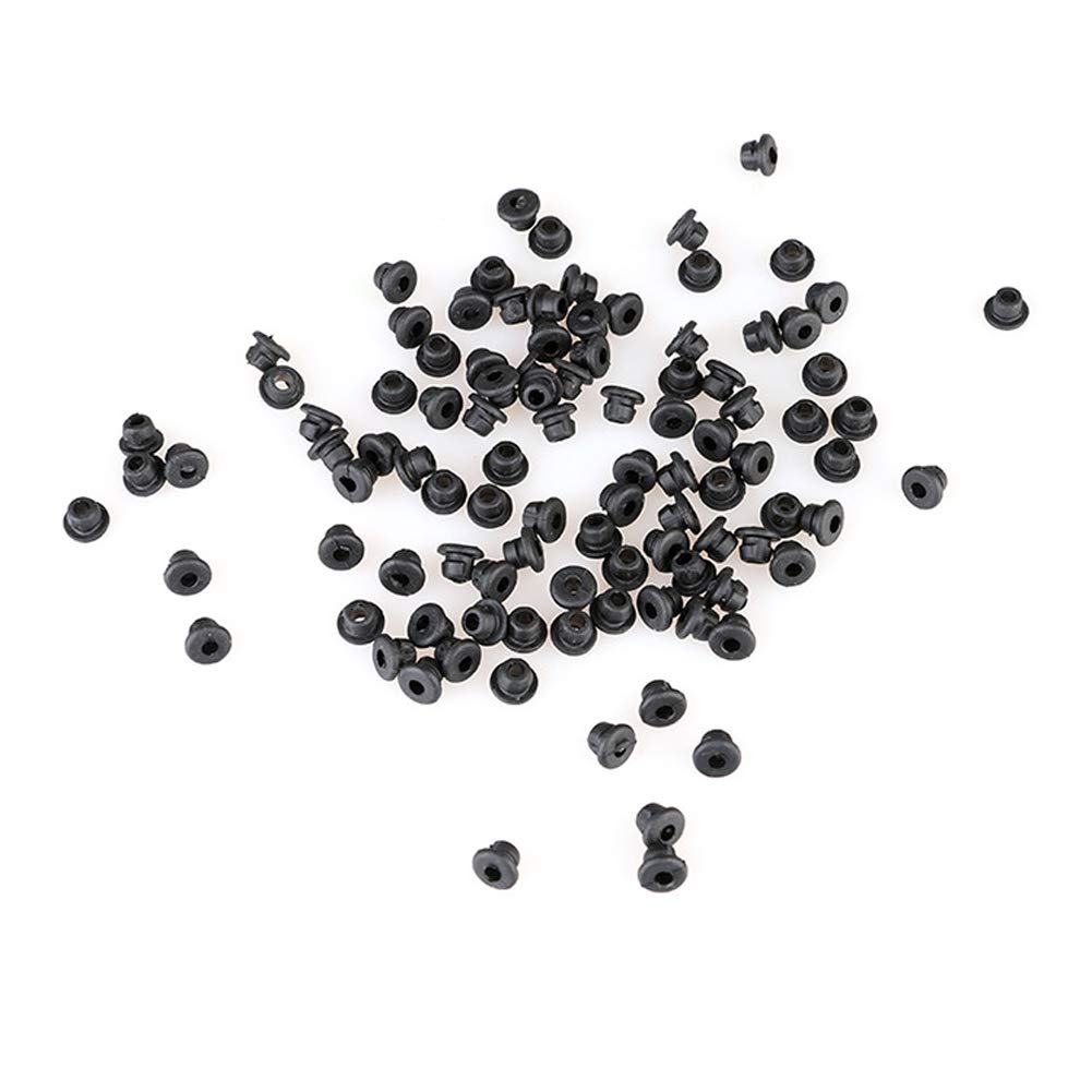 100 Pieces Tattoo Needle Machine Grommets Tattoo Gun Needle Machine Grommets, Black