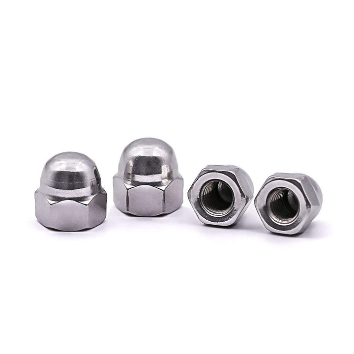 M6-1.0 Acorn Hex Cap Nuts Metric Dome Head Nuts, 304 Stainless Steel 18-8, Plain Finish, Pack of 50
