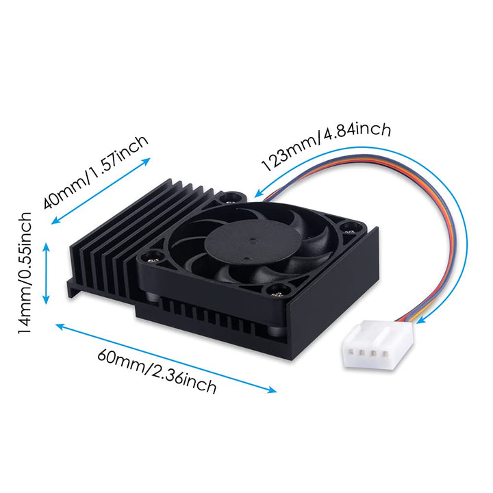 Jetson Nano Fan, Jetson Nano Aluminum Heatsink with PWM Speed Adjustment Fan 40x40x7mm for NVIDIA Jetson Nano Developer Kit B01 and A02 Version