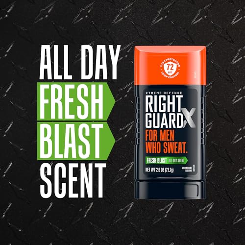 Xtreme Defense Invisible Solid Antiperspirant & Deodorant ,72-Hour Odor Control,Fresh Blast Scent, 2.6 oz. (4 count)