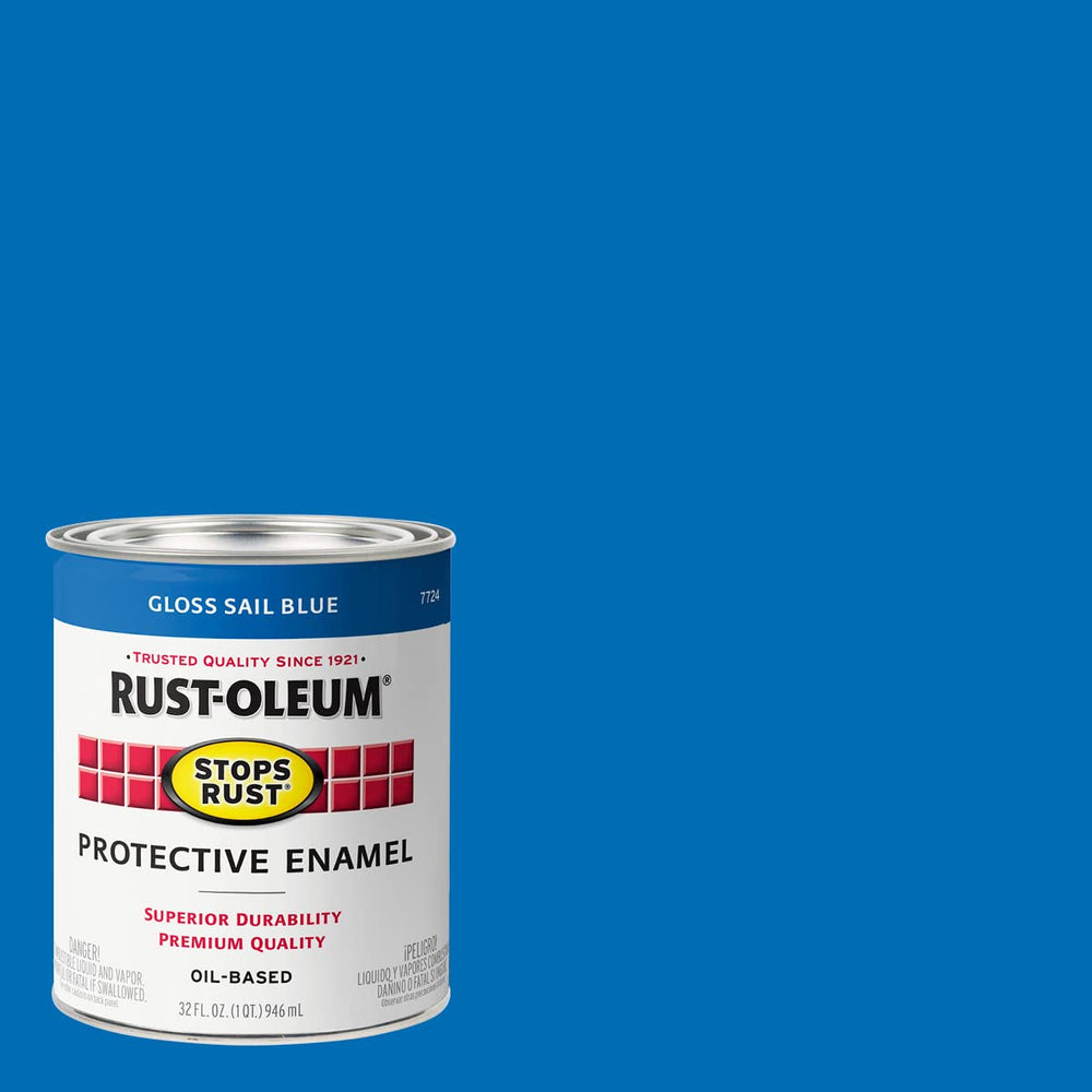 Gloss Sail Blue, 32 Ounce : 7724502 Protective Enamel Paint Stops Rust, 32-Ounce, Gloss Sail Blue