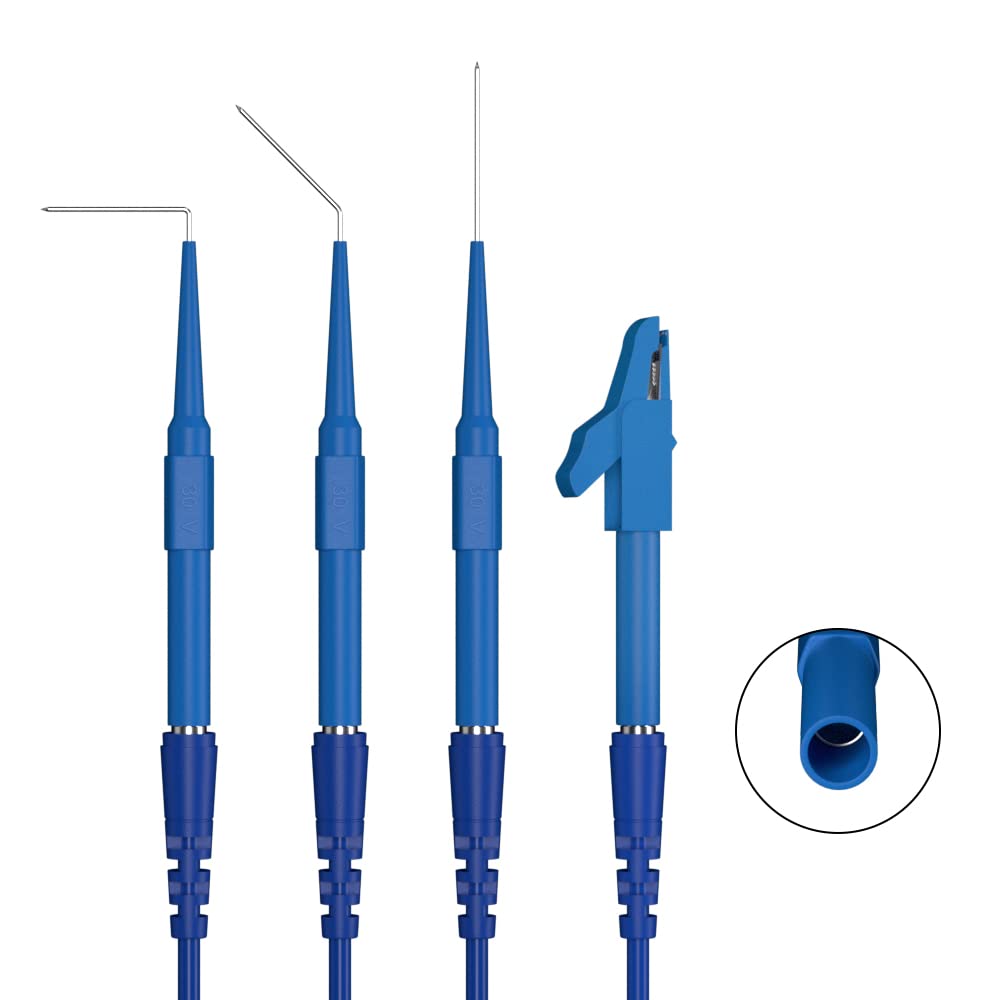 Test Lead Kit 25pcs Alligator Clip to 4mm Banana Plug Test Probe Back Probes Kit Test Pins for Automotive Repair Diagnosis Tools Set JT8006