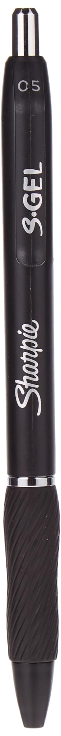 Sharpie S-Gel, Gel Pens, Drawing Pens, Gel Ink Pens For Journaling, Writing Pens, Coloring Pens, Fine Point Pens (0.5Mm), Black Ink Gel Pen, 12 Count
