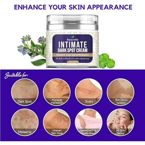 Moisturizing Intimate Area Dark Spot Corrector with Instant Results for Knees, Elbows, Underarms, and Thighs