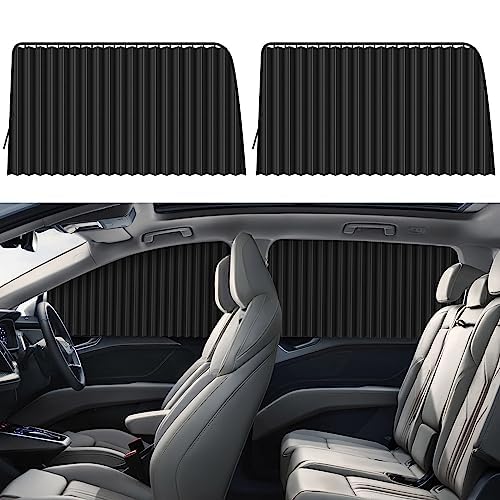 Car Side Window Sun Shades - Privacy Magnetic Black 2 Pcs Covers Blinds Curtains - Auto Accessories Sunshades Keeps Cooler Screen for Baby Sleeping