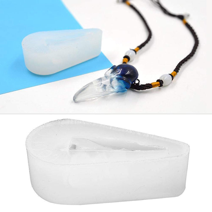 3D Crow Skull Shape Silicone Pendant Mold Resin Silicone Mold for DIY Pendant Jewelry Pendant Making Casting