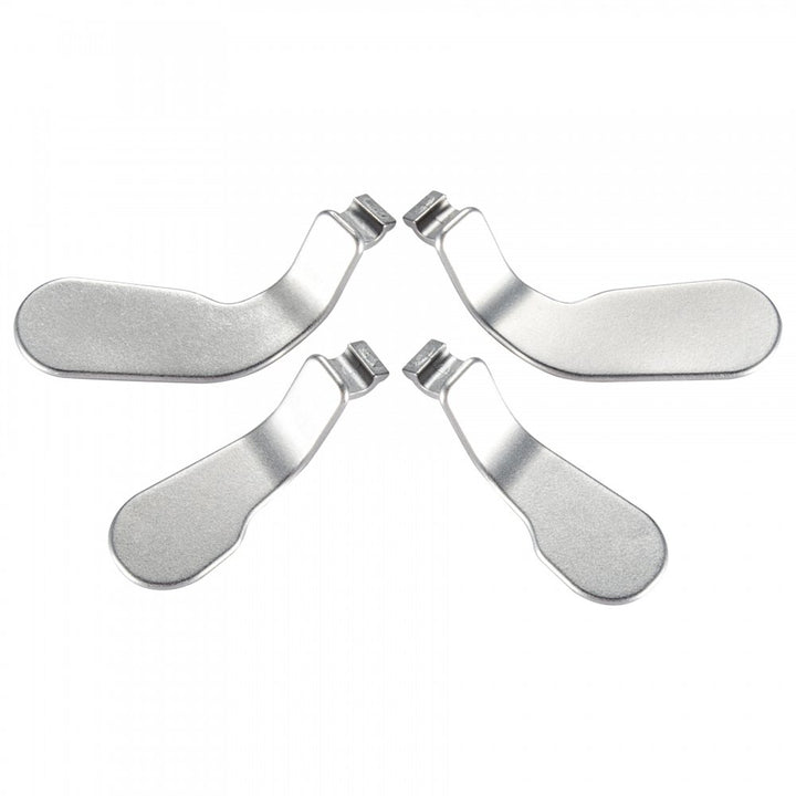 4 pcs Metal Stainless Steel Paddles Hair Trigger Locks Replacement Parts Video Games Accessories Kits for Xbox One Elite, Elite Series 2, Elite 2 Core Controller