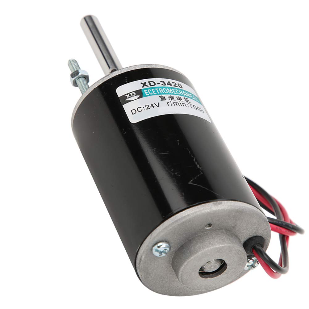 12V/24V 30W CW/CCW Permanent Magnet DC Motor Reversible Electric Gear Motor High Speed Low Noise for DIY Generator (24V 6000RPM)
