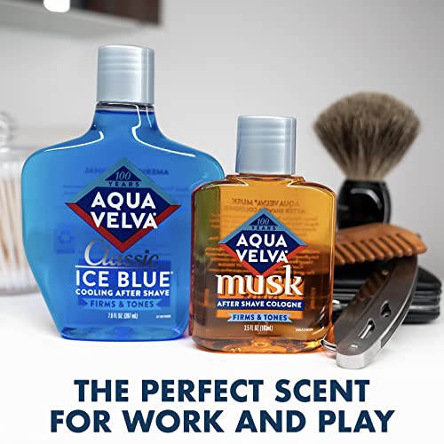 After Shave, Classic Ice Blue, Soothes, Cools, and Refreshes Skin, 3.5 Ounce