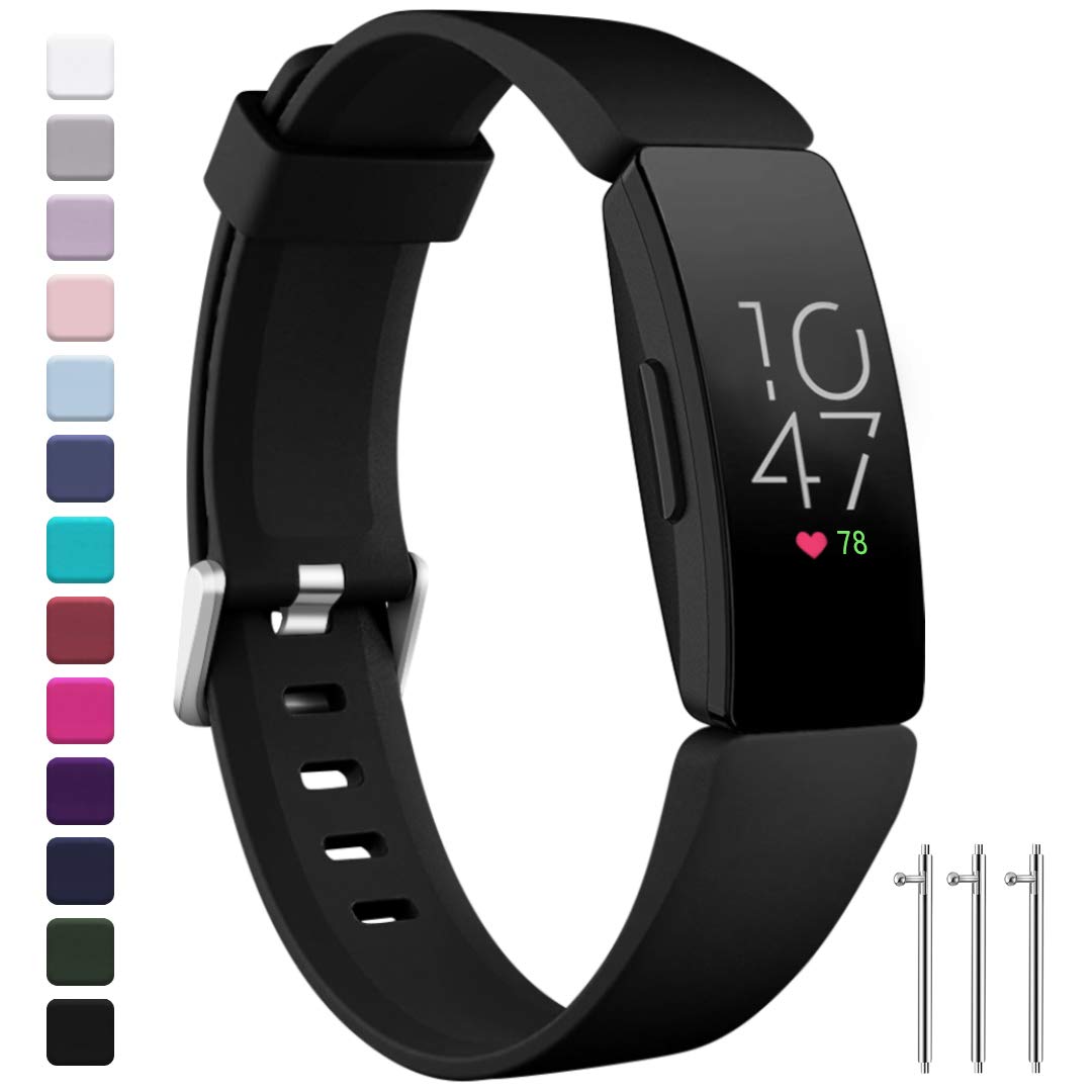 Compatible for Fitbit Inspire 2 Bands for Men Women and Fitbit Inspire HR Bands Black Large