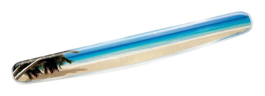 Gel Wrist Rest for Keyboards, Soothing Gel Comfort with Durable, Easy to Clean Cover, 18, Fun Beach Design (WR308BH), Medium, Beach