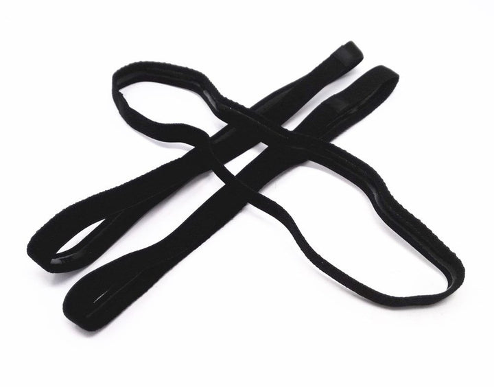 10pcs Anti-Slip Thin Elastic Black Sports Headbands Yoga Head Band Sweatband for Men and Women