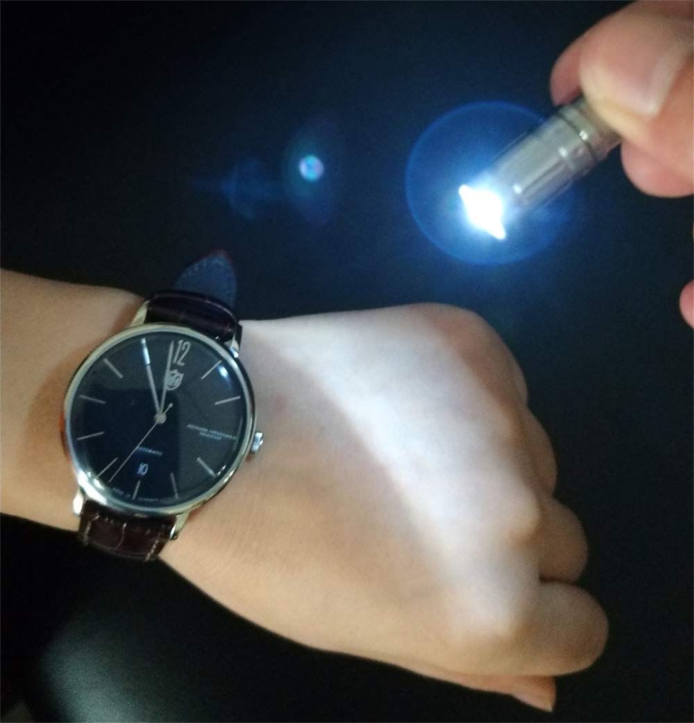 2 Pack Smallest Keychain Flashlight Micro Mini Small Tiny Led Flashlight Bright Key Ring Light Torch for EDC Emergency Dog Walking Sleeping Reading Gift for Kids or Parents