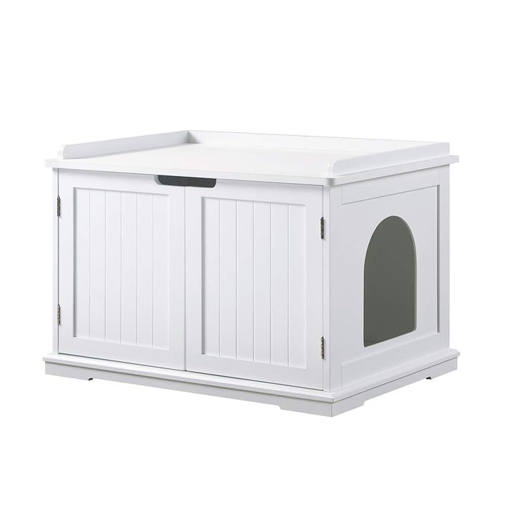 Cat Litter Box Enclosure Furniture, Cat Washroom, Hidden Litter Box Cover, Cabinet for Large Cat, Dog Proof Cat Litter Boxes, Hideaway Litter Box, Cat House, White