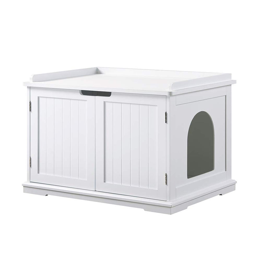 Cat Litter Box Enclosure Furniture, Cat Washroom, Hidden Litter Box Cover, Cabinet for Large Cat, Dog Proof Cat Litter Boxes, Hideaway Litter Box, Cat House, White