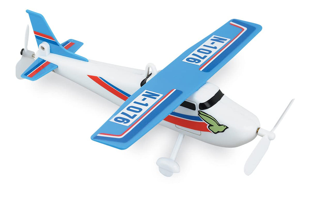 Flying Skyhawk on a String, Blue
