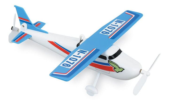 Flying Skyhawk on a String, Blue