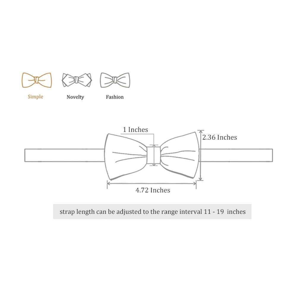 Men’s Tuxedo Adjustable Metal Golden Wings Two Layer Neck Bowtie Bow Tie (Wine Red)