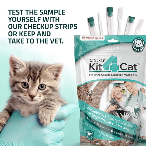2lb Hydrophobic Cat Litter for Urine Collection, Hydrophobic Sand Urine Collection Litter Kit I Collect cat Urine Sample for Test (3 x 11oz Bags)