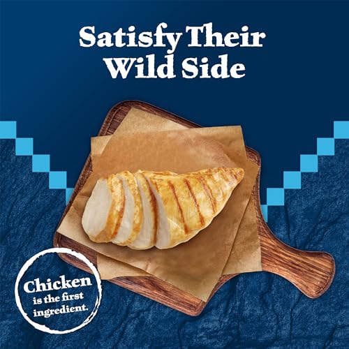 Wilderness Crunchy Cat Treats, Grain-Free Treats for Cats Made with Natural Ingredients, Great for Training, Tasty Chicken Flavor, 12-oz. Tub