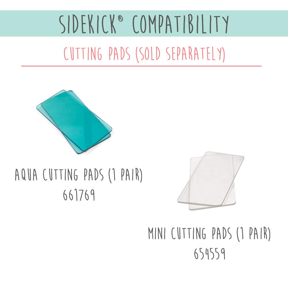 Sidekick Starter Kit 661770 Portable Manual Die Cutting & Embossing Machine for Arts & Crafts, Scrapbooking & Cardmaking, 6.35 cm Opening, 2.5 Opening, White