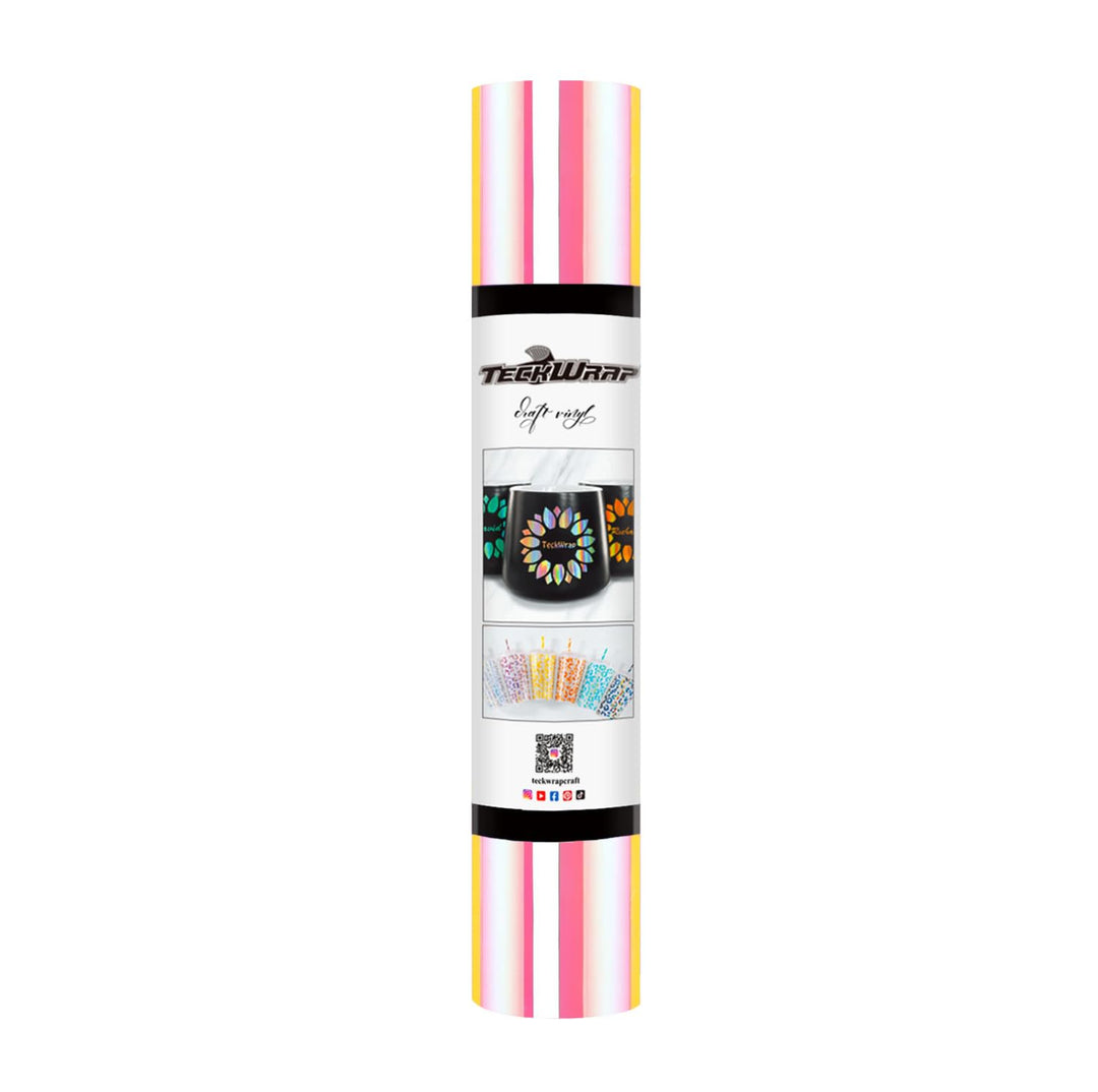 Holographic Chrome Craft Vinyl 12 x 60, Peach Yellow - Permanent Adhesive Vinyl, Indoor & Outdoor Vinyl, Waterproof, Scrapbooking, Easy Cut & Weed for DIY Crafts, Party Decor, Car Decals