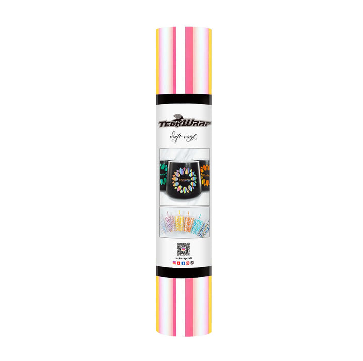 Holographic Chrome Craft Vinyl 12 x 60, Peach Yellow - Permanent Adhesive Vinyl, Indoor & Outdoor Vinyl, Waterproof, Scrapbooking, Easy Cut & Weed for DIY Crafts, Party Decor, Car Decals