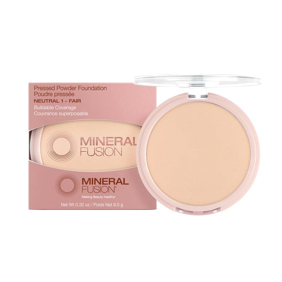 Pressed Powder Foundation, Neutral 1 - Fair Skin w/Peachy Undertones, Age Defying Foundation Makeup with Matte Finish, Talc Free Face Powder, Hypoallergenic, Cruelty-Free, 0.32 Oz