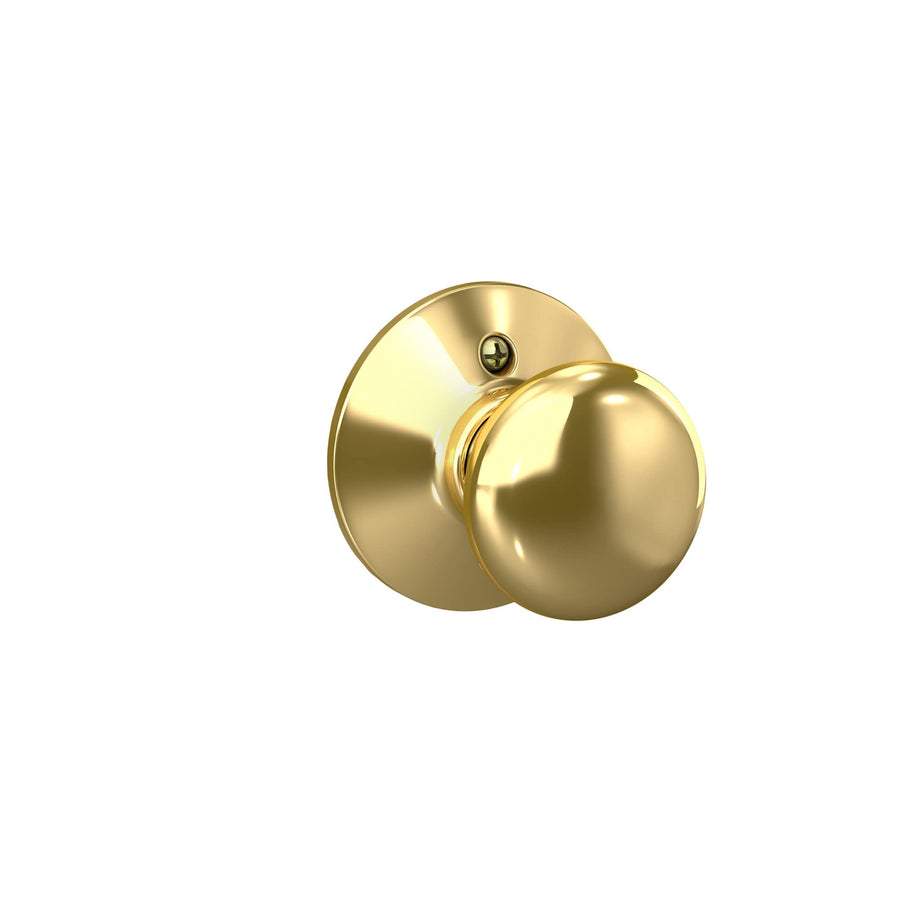Schlage F170PLY605 Plymouth Dummy Knob, Bright Brass