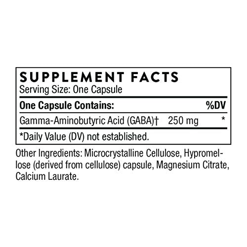 PharmaGABA-250 - GABA Supplement - 250 mg Natural Source Gamma-Aminobutyric Acid - Promotes a Calm, Relaxed, Focused State of Mind* - 60 Capsules