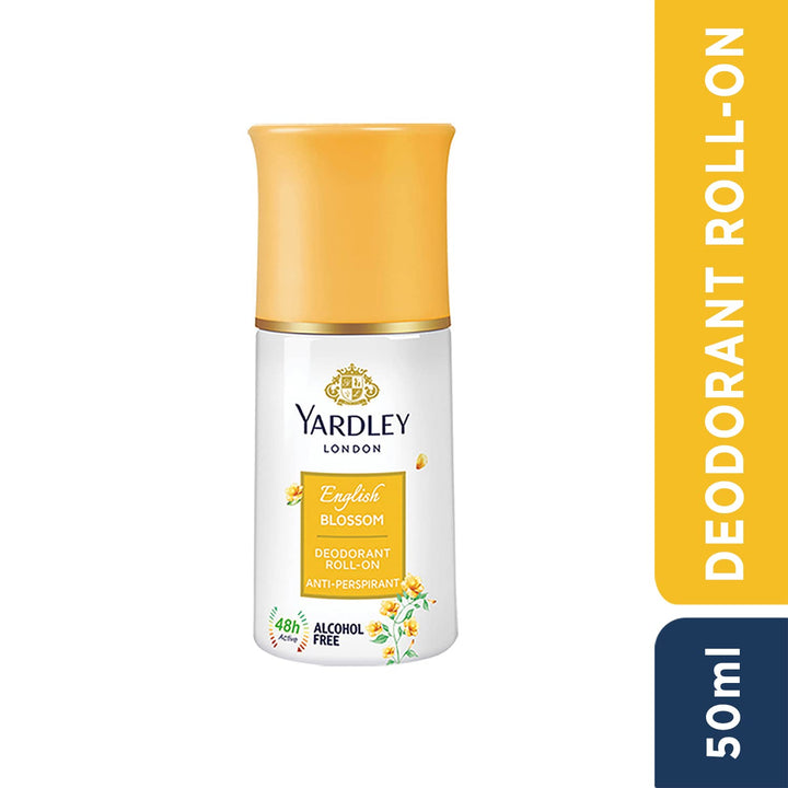 London English Blossom Anti-Perspirant Deodorant Roll-On| Body Deodorant Roll-On For Women| 48-Hour Active Sweat Protection| Alcohol-Free | 50ml