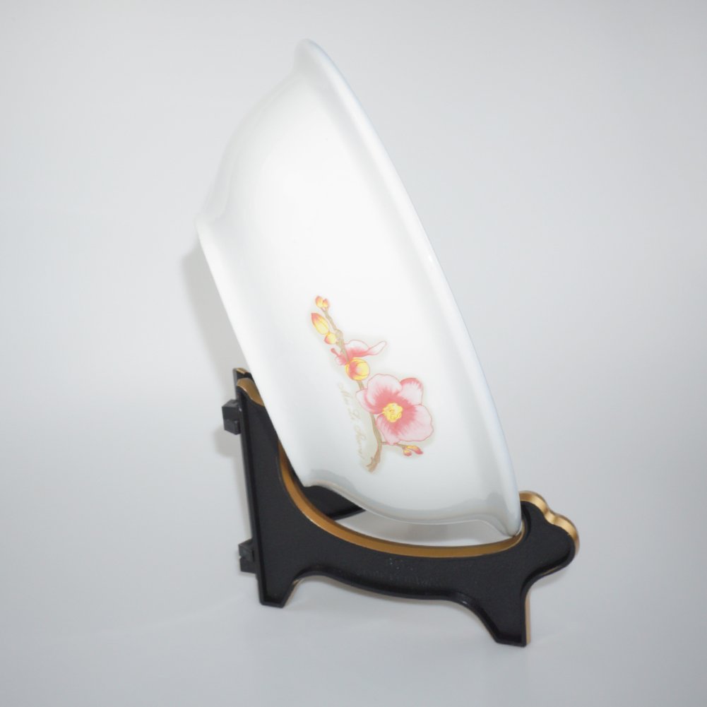 Display Stand Easel Bowl Stands for Display Large Deep Bowls, Platters and Deep Dishes Black Gold