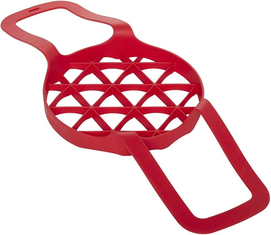 Pot Official Silicone Bakeware Sling - Multi-Use, Heat-Resistant, BPA-Free, Compatible with 6-Quart and 8-Quart Cookers, Red - Ideal for Lifting, Roasting, and Healthier Cooking
