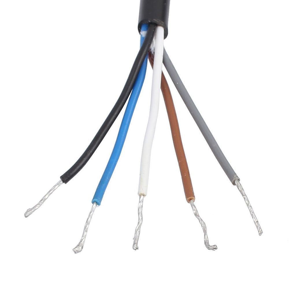 A16110400ux0295 M12 Female Straight 5 Pins Connector Aviation Socket Electrical Cable 5M Black
