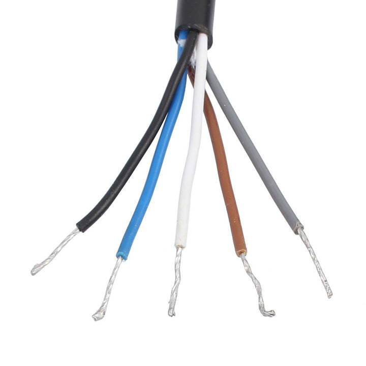 A16110400ux0295 M12 Female Straight 5 Pins Connector Aviation Socket Electrical Cable 5M Black