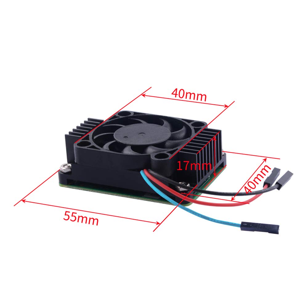 Aluminum Alloy Heatsink with PWM Fan for Raspberry Pi Compute Module 4, Passive Cooling Radiator with Speed Control Fan for Raspberry Pi CM4 Motherboard