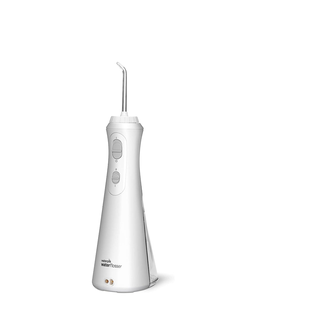 Cordless Plus Water Flosser with 4 Flossing Tips, Rechargeable and Portable for Travel and Home, ADA Accepted, White WP-450