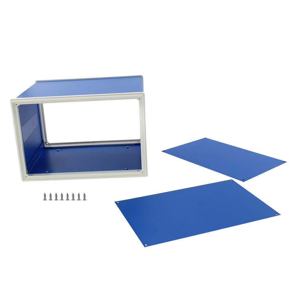 8.27 x 7.09 x 5.51 Dustproof Electronic Junction Box Metal Enclosure Project Box for Electronic Projects Blue