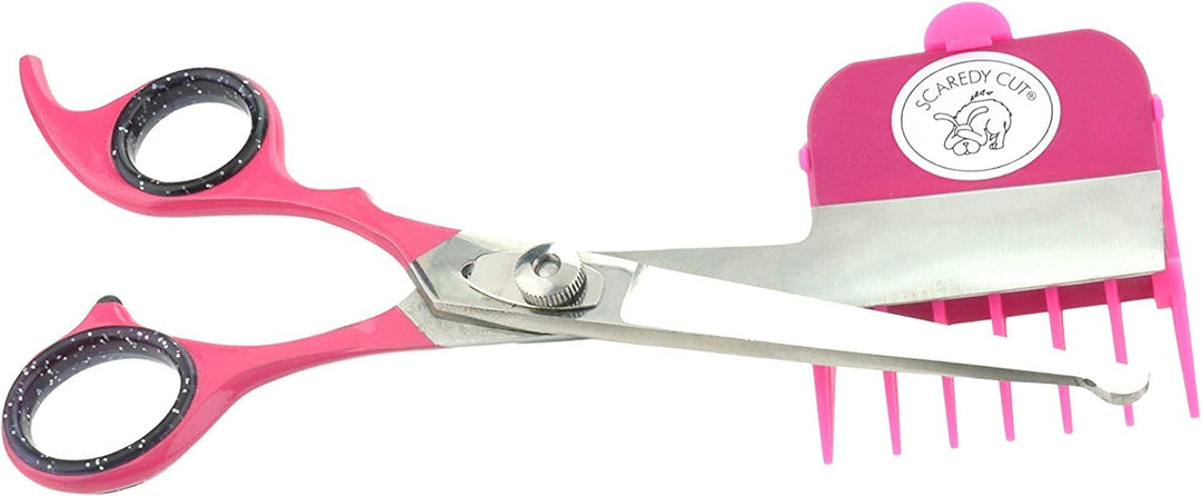 Silent Pet Grooming Kit for Dog, Cat and All Pet Grooming - A Quiet Alternative to Electric Clippers for Sensitive Pets (Left-Handed Pink)