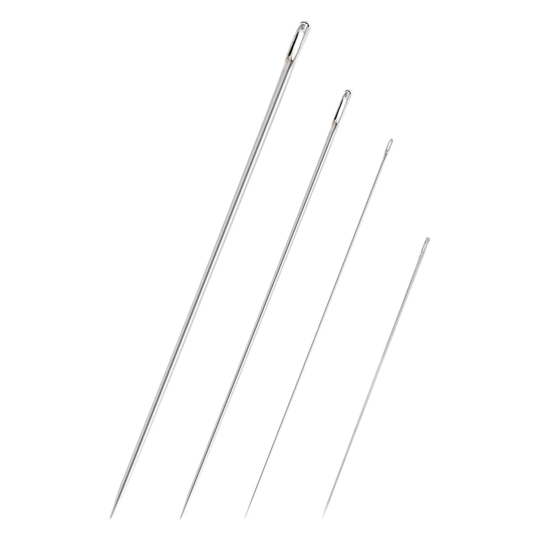 4PCS 6/9/10/12 Inch Long Straight Hand Needles Sewing Upholstery Needles for Home Upholstery Webbing Carpet Leather Canvas Repair Arts Crafts Projects