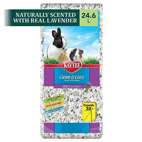 Clean & Cozy Lavender Bedding For Pet Guinea Pigs, Rabbits, Hamsters, Gerbils, and Chinchillas, 24.6 Liters