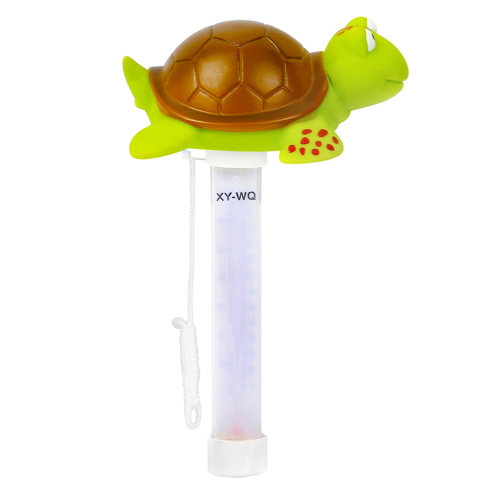 Floating Pool Thermometer, Large Size Easy Read for Water Temperature with String for Outdoor and Indoor Swimming Pools and Spas (Turtle)