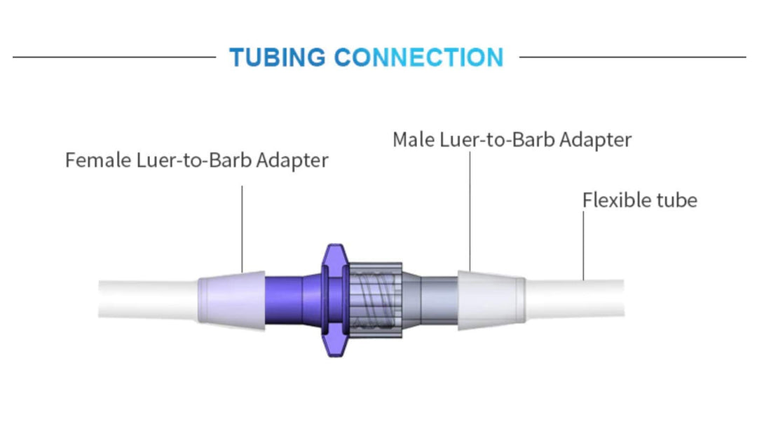 Female Luer Lock Connector - 1/16 Hose Barb Fittings PP Polypropylene Hose, 25x Luer Lock Adapter for Laboratory Equipment, Luer Lock Syringe, Female Hose Connector, Luer Hose Barb Adapter