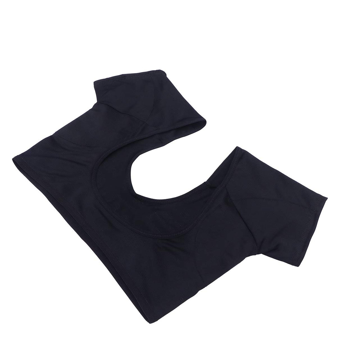 Underarm Sweat Vest Underarm Sweat Guard Washable Sweat Shield Vest for Women Girls Ladies(M) Black